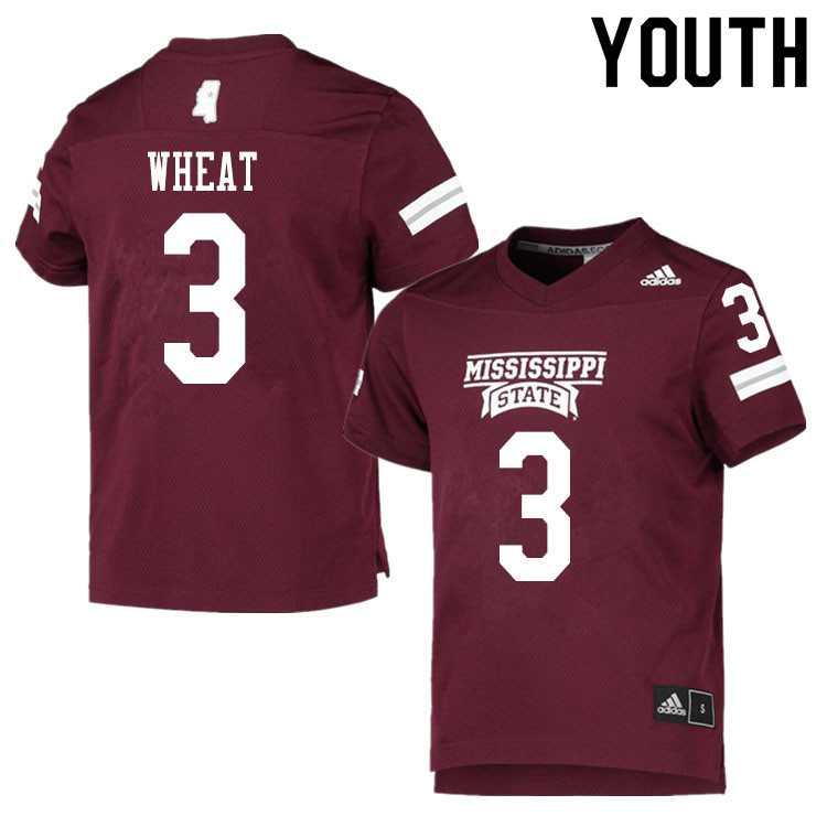 Youth #3 Aaron Brule Mississippi State Bulldogs College Football Jerseys Sale-Maroon